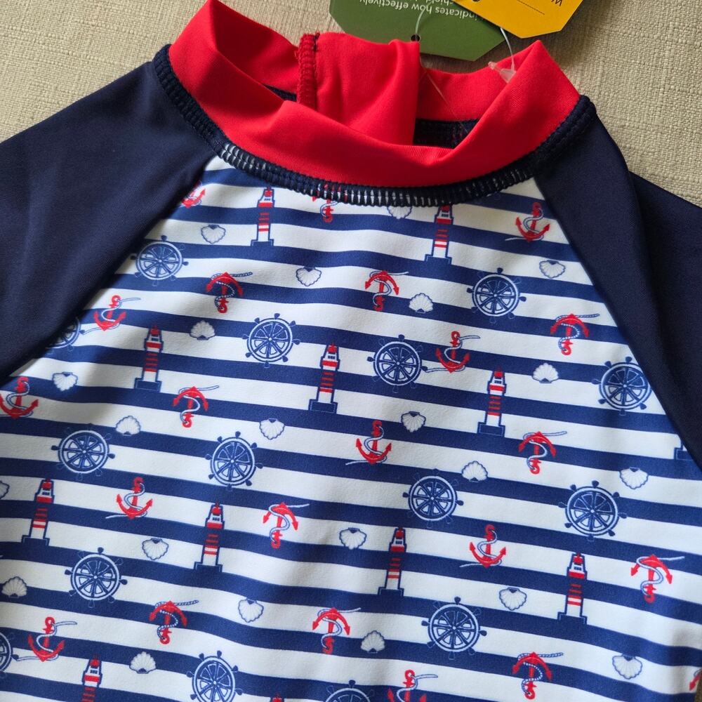 Umelok Rashguard Nautical Print Swimsuit - Picture 2 of 7